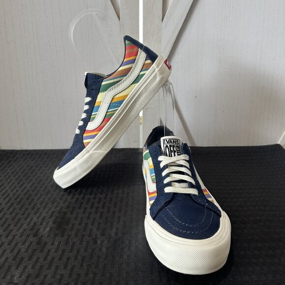 Vans SK8 Low Reissue Retro Stripes Sneakers in Dress Blue - Picture 5 of 10